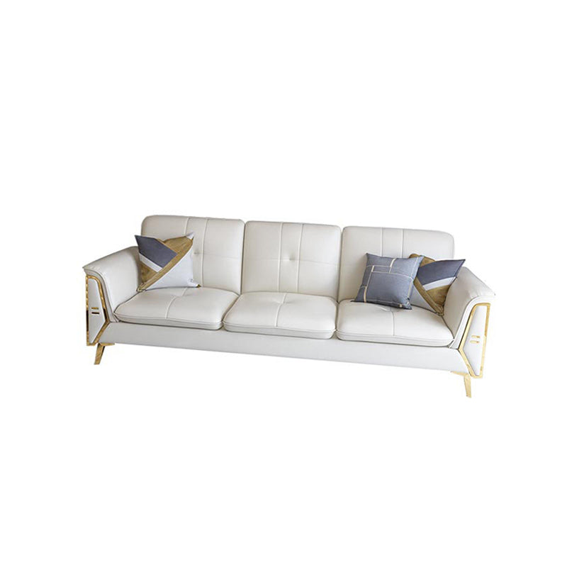 Contemporary Biscuit Back Sofa with Flared Arm for Apartment 36.61"