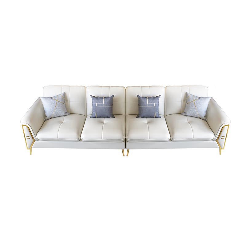 Contemporary Biscuit Back Sofa with Flared Arm for Apartment 36.61"