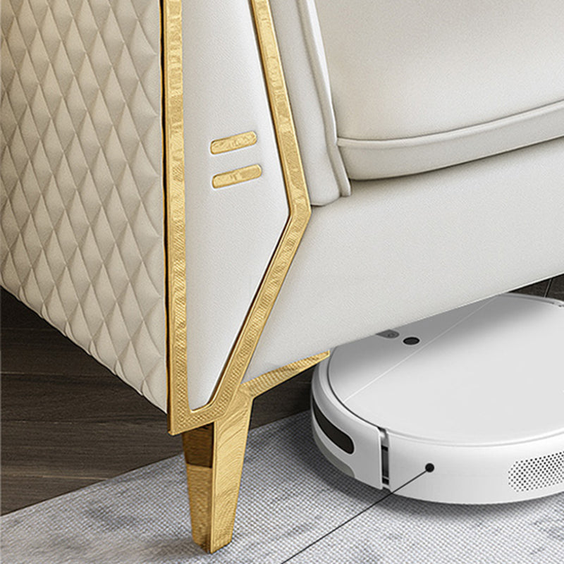 Contemporary Biscuit Back Sofa with Flared Arm for Apartment 36.61"