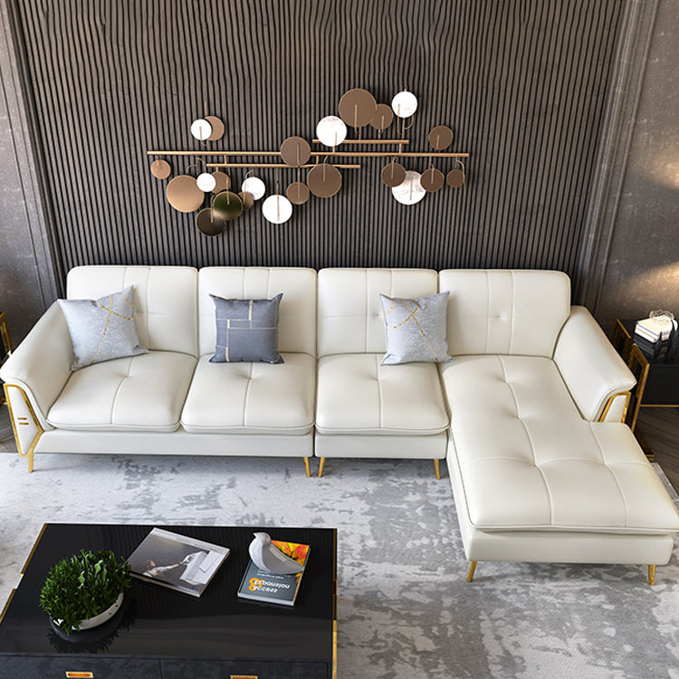 Contemporary Biscuit Back Sofa with Flared Arm for Apartment 36.61"