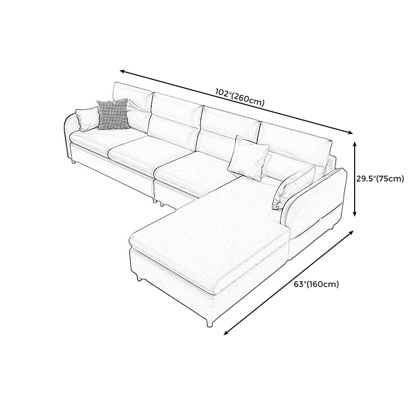Contemporary Faux Leather Square Arm Sofa with Bolster Pillows, Stain Resistant