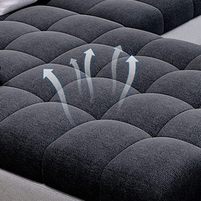 Contemporary Pillow Top Arm Sofa with Storage Adjustable Backrest Pillow Sofa