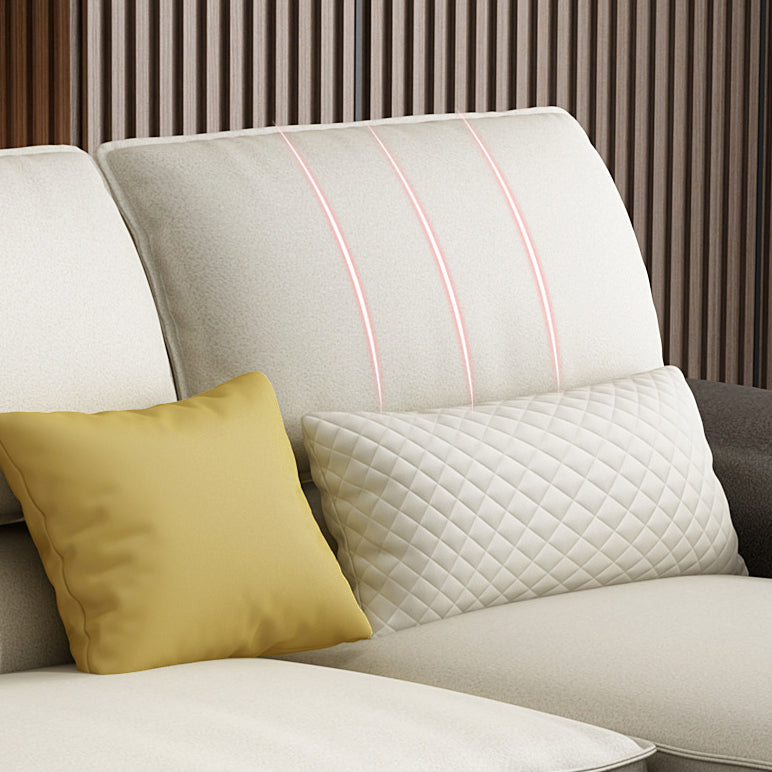 Assembled 3-seater Sofa and Chaise Recessed Arm Settee Furniture