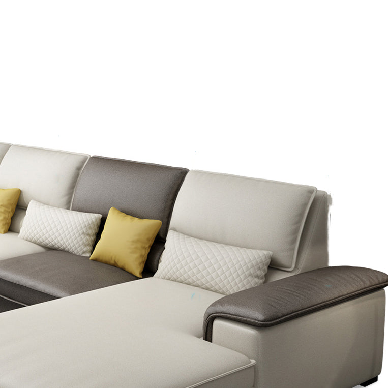 Assembled 3-seater Sofa and Chaise Recessed Arm Settee Furniture