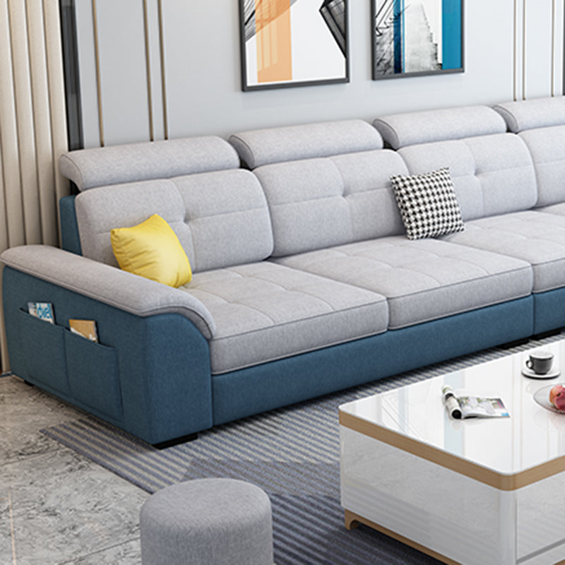 133.07" D x 70.86" W x 35.43" H Pillow Top Arm Sofa with Adjustable Bolster Pillows