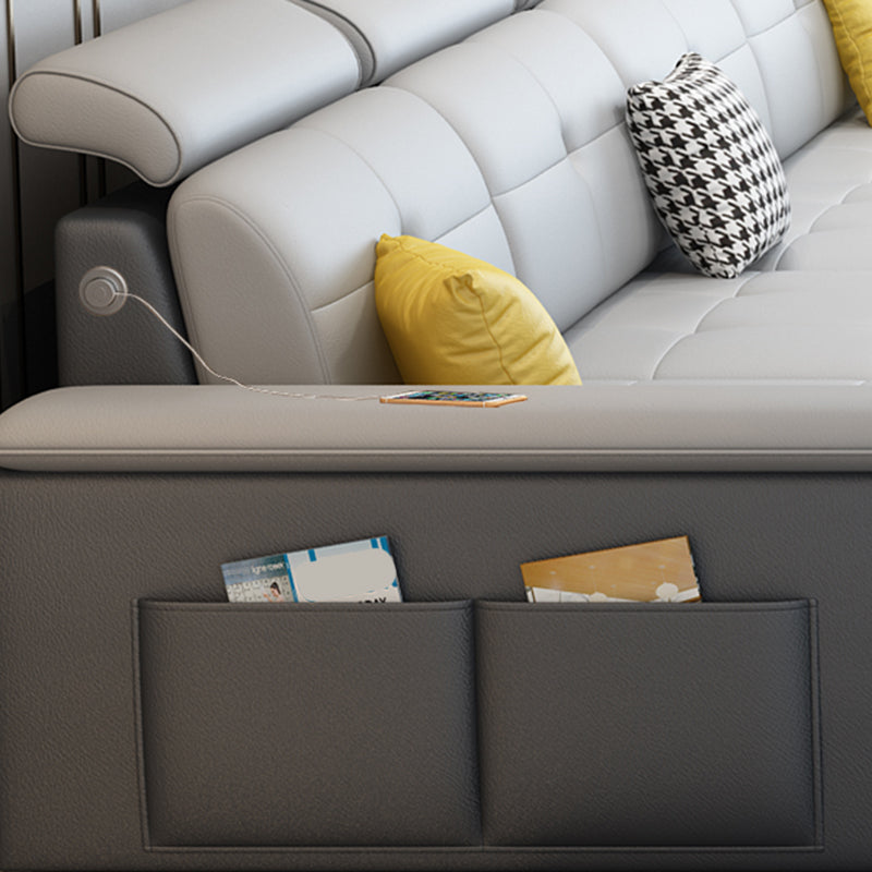 133.07" D x 70.86" W x 35.43" H Pillow Top Arm Sofa with Adjustable Bolster Pillows