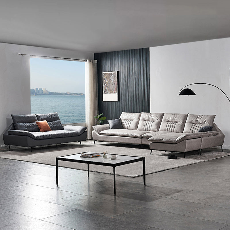 Contemporary Cushions Sofa 39.37"High Flared Arm Stain Resistant Sofa