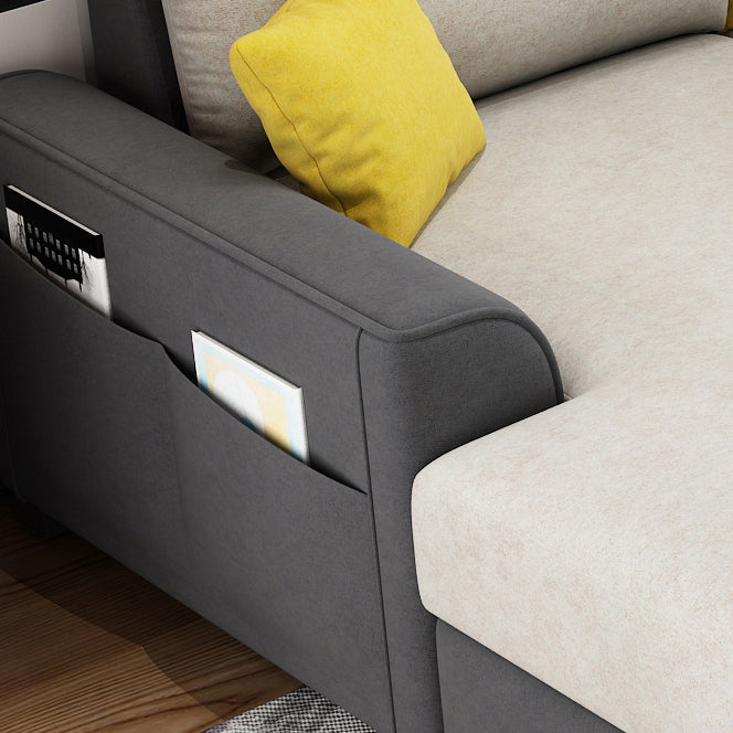 Modular Sewn Pillow Back Bench Seating Recessed Arm Assembled Settee Furniture