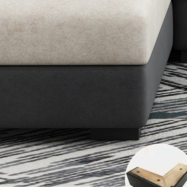 Modular Sewn Pillow Back Bench Seating Recessed Arm Assembled Settee Furniture