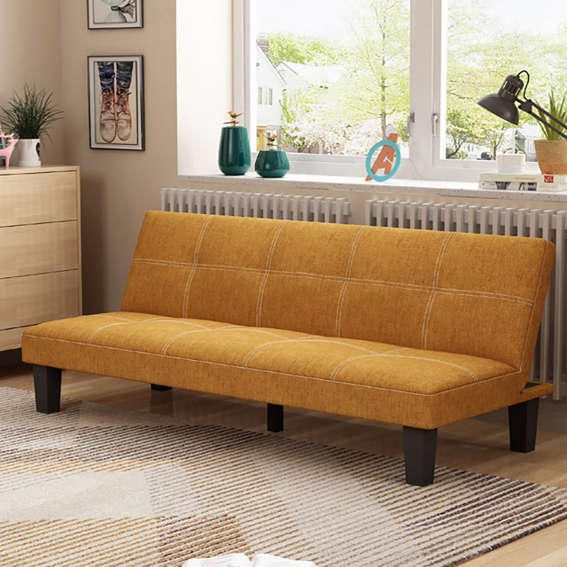 Modern 2/3 Seater Armless Sofa Convertible Biscuit Back Velvet Sofa