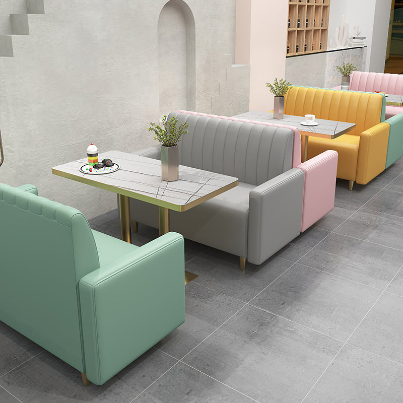 47.27"D x 25.59"W x 33.46"H Glam 2-seat Sewn Pillow Back Sofa for Restaurant