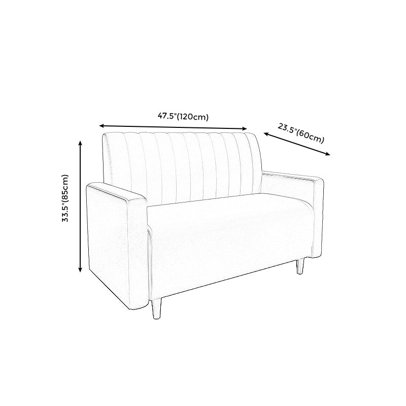 47.27"D x 25.59"W x 33.46"H Glam 2-seat Sewn Pillow Back Sofa for Restaurant