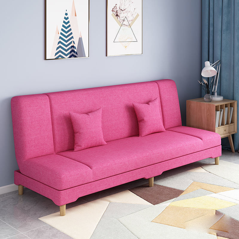 Scandinavian Convertible Sleeper Sofa 31.5" High Armless Settee