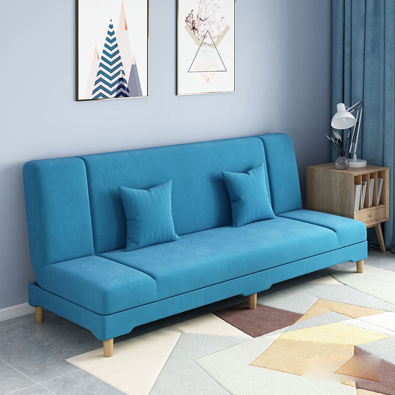 Scandinavian Convertible Sleeper Sofa 31.5" High Armless Settee