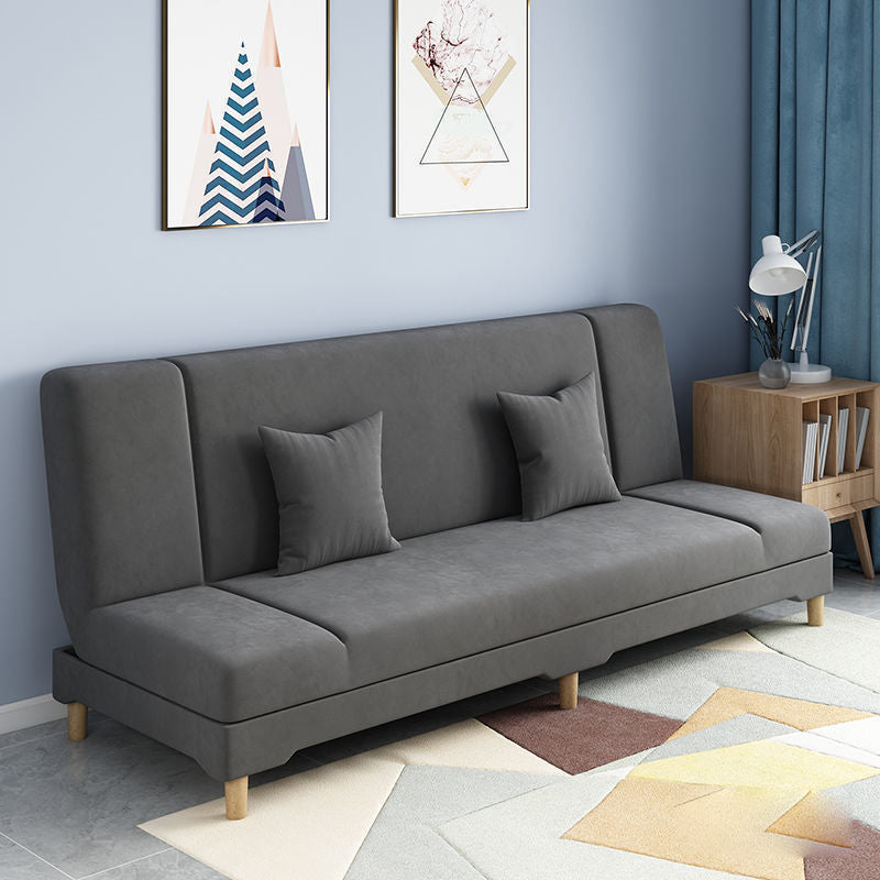 Scandinavian Convertible Sleeper Sofa 31.5" High Armless Settee