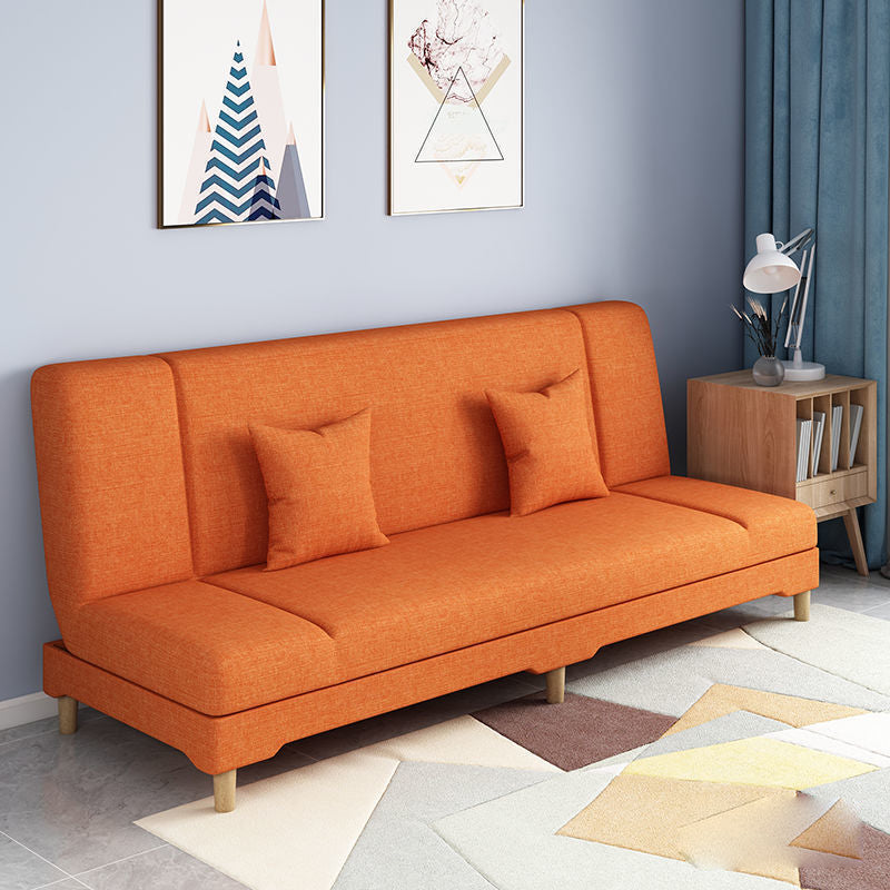 Scandinavian Convertible Sleeper Sofa 31.5" High Armless Settee