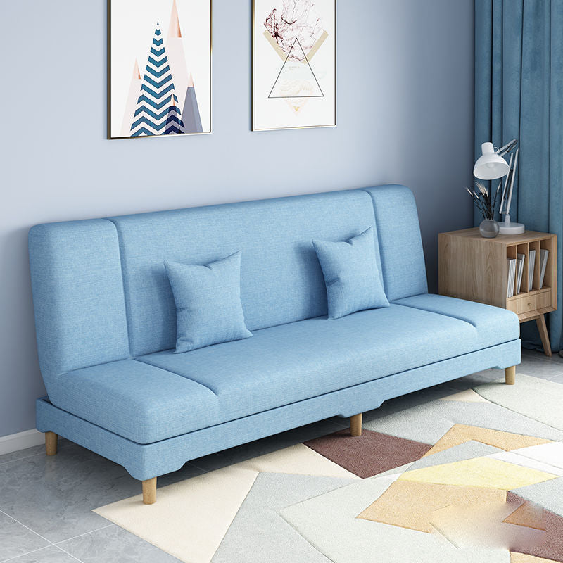 Scandinavian Convertible Sleeper Sofa 31.5" High Armless Settee
