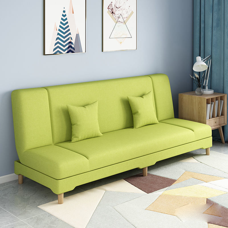 Scandinavian Convertible Sleeper Sofa 31.5" High Armless Settee