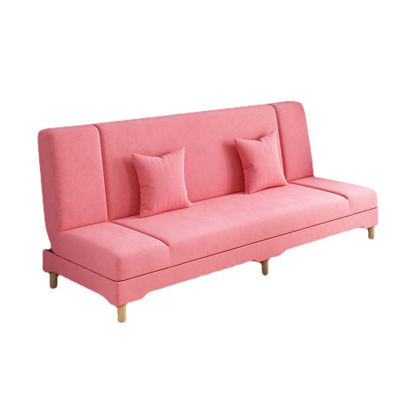 Scandinavian Convertible Sleeper Sofa 31.5" High Armless Settee