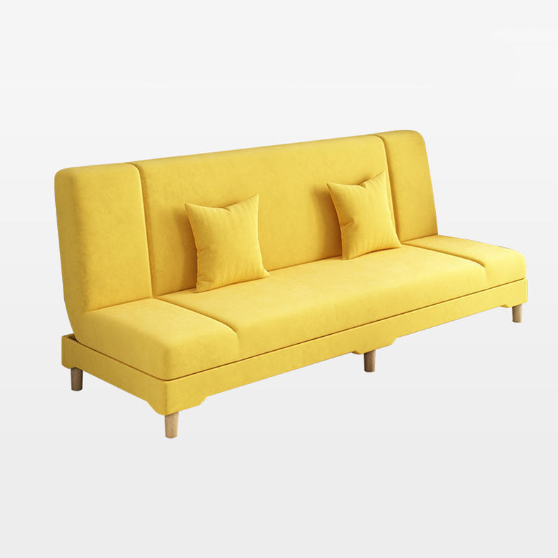 Scandinavian Convertible Sleeper Sofa 31.5" High Armless Settee