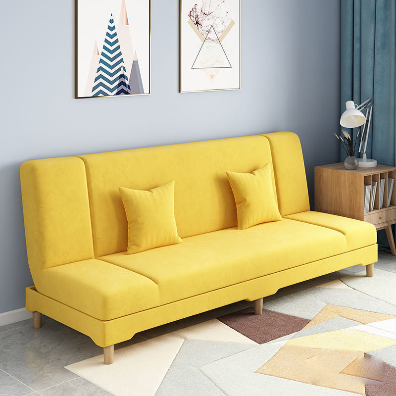 Scandinavian Convertible Sleeper Sofa 31.5" High Armless Settee