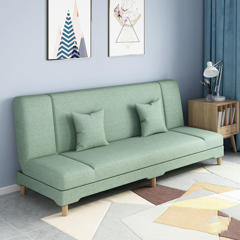 Scandinavian Convertible Sleeper Sofa 31.5" High Armless Settee