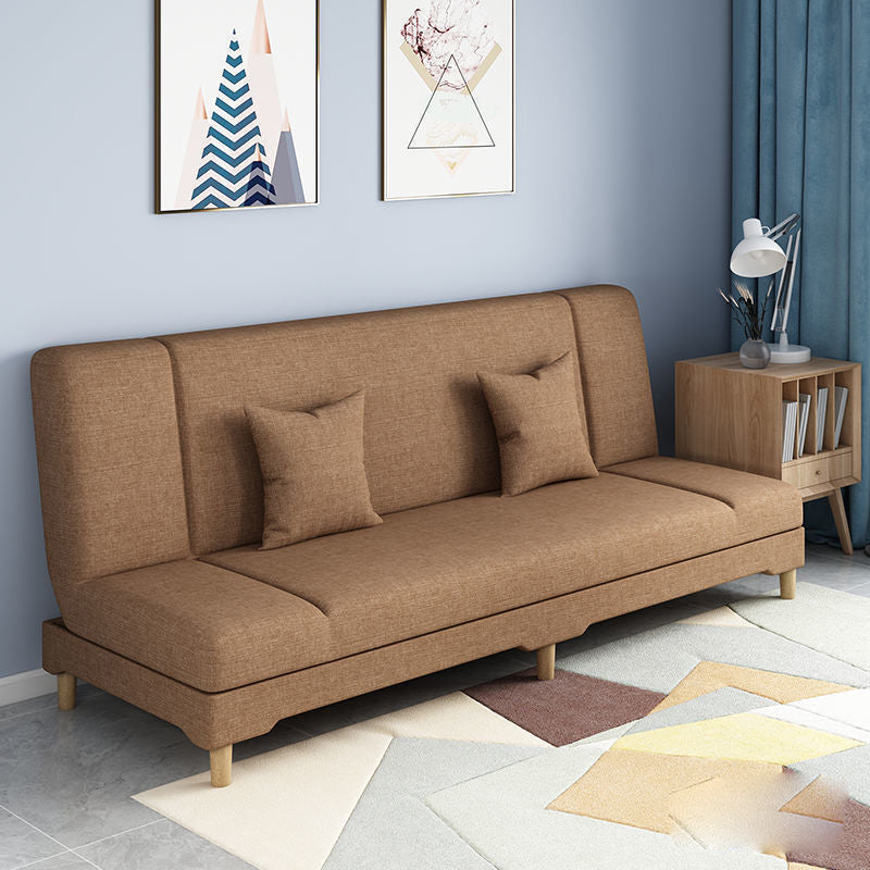 Scandinavian Convertible Sleeper Sofa 31.5" High Armless Settee