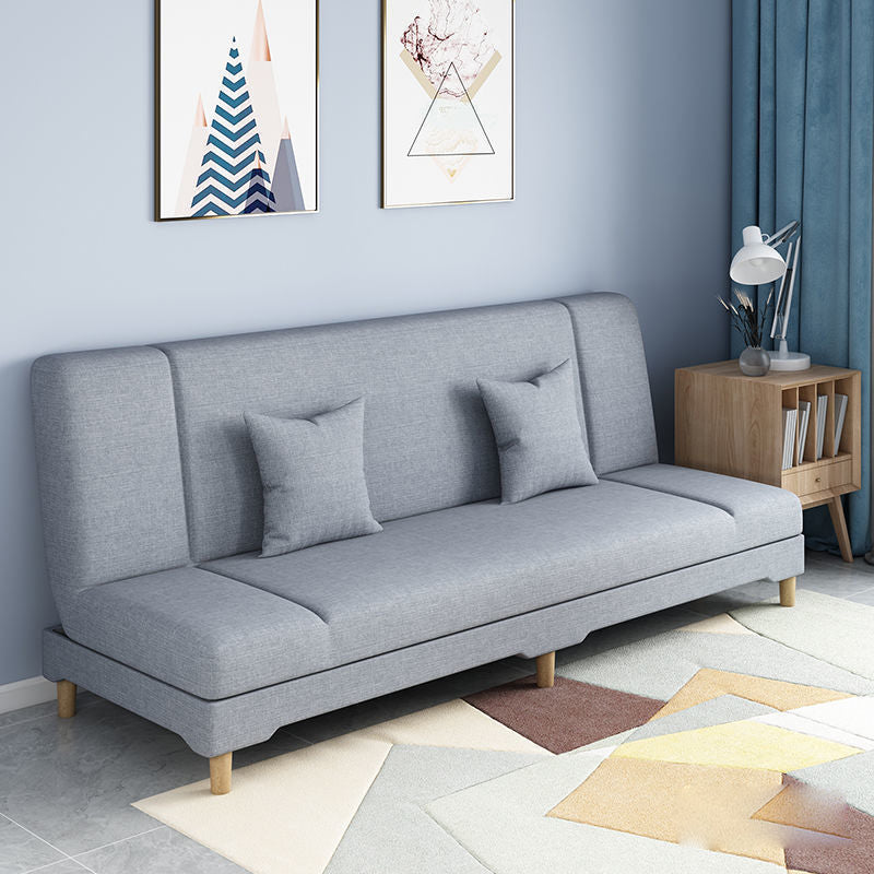 Scandinavian Convertible Sleeper Sofa 31.5" High Armless Settee