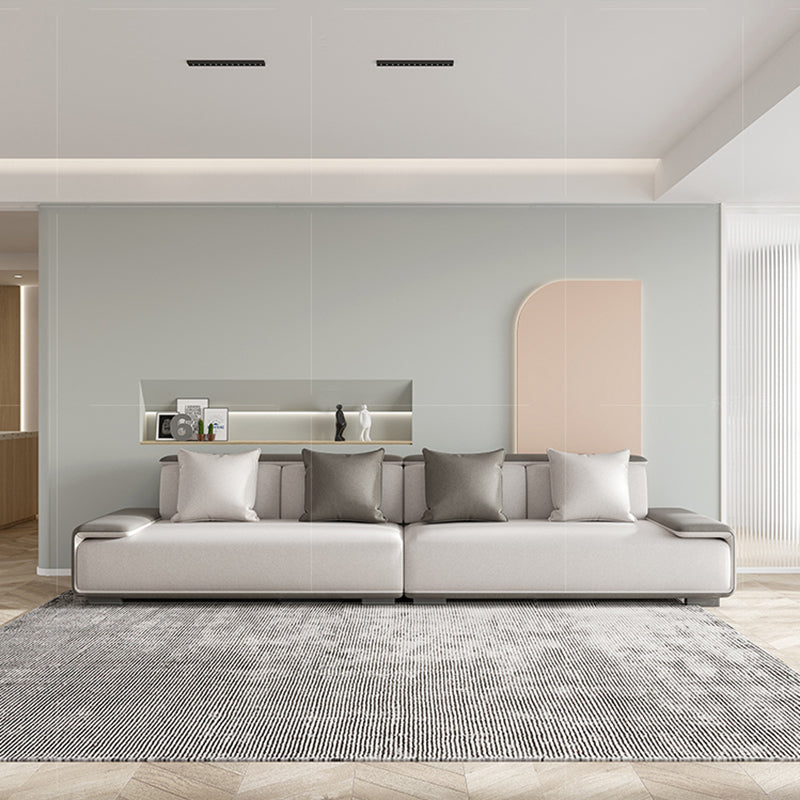 29.52"H Faux Leather Stain Resistant Pillow Top Arm Sofa for Living Room