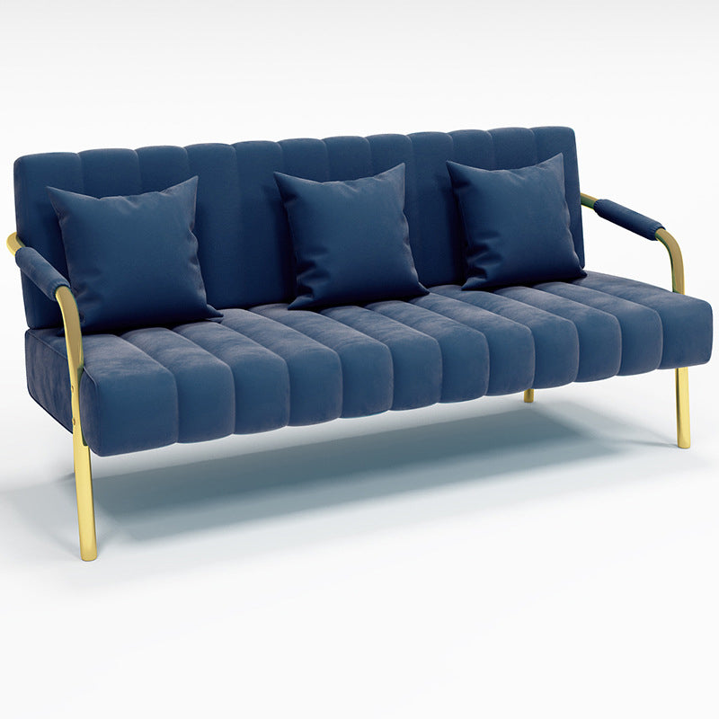 Modern Standard Metal Legs Sofa Macaroon Fabric Sofa for Apartment