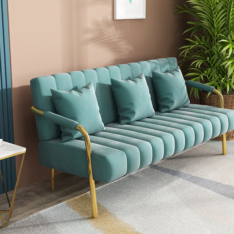 Modern Standard Metal Legs Sofa Macaroon Fabric Sofa for Apartment