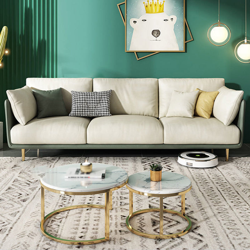 Cushion Back Slipcovered Furniture Sectionals Faux Leather Sofa