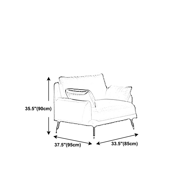 Modern Pillow Top Arm Settee Furniture with Pillows Dark Brown Sofa and Chaise