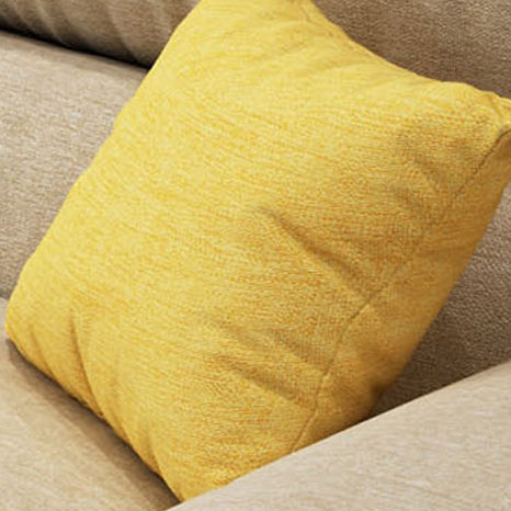 Modern Reversible Chaise Sofa with Pillows Flared Arm Sofa for Living Room