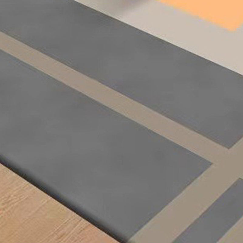 Orange Grid Pattern Rug Polyester Modern Rug Washable Rug for Living Room