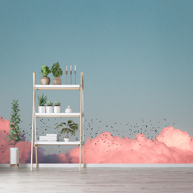 Sky Resistant Mural Wallpaper Environment Friendly Sleeping Room Wall Mural