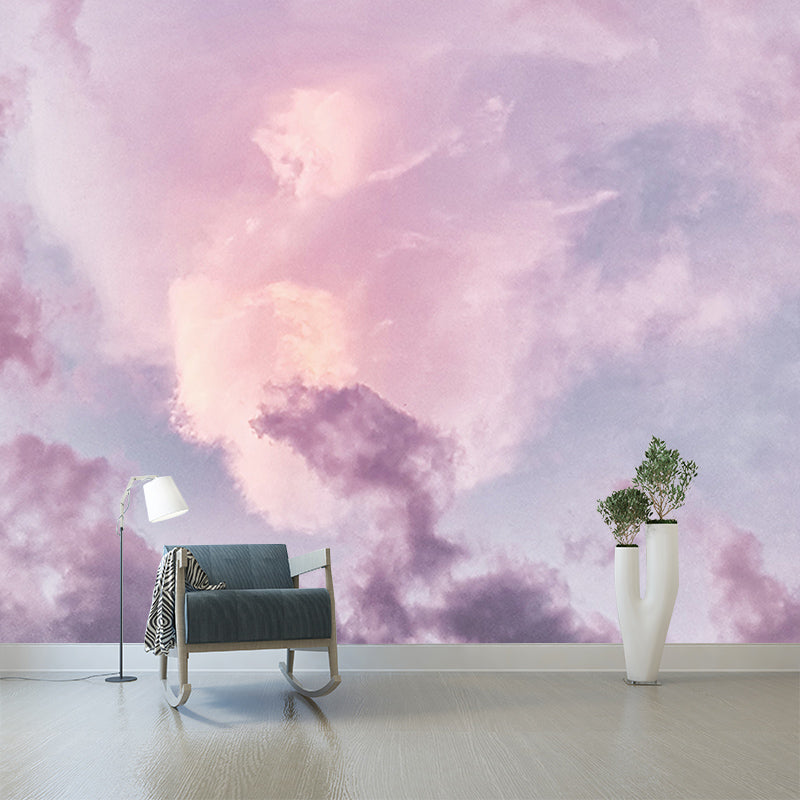 Sky Resistant Mural Wallpaper Environment Friendly Sleeping Room Wall Mural