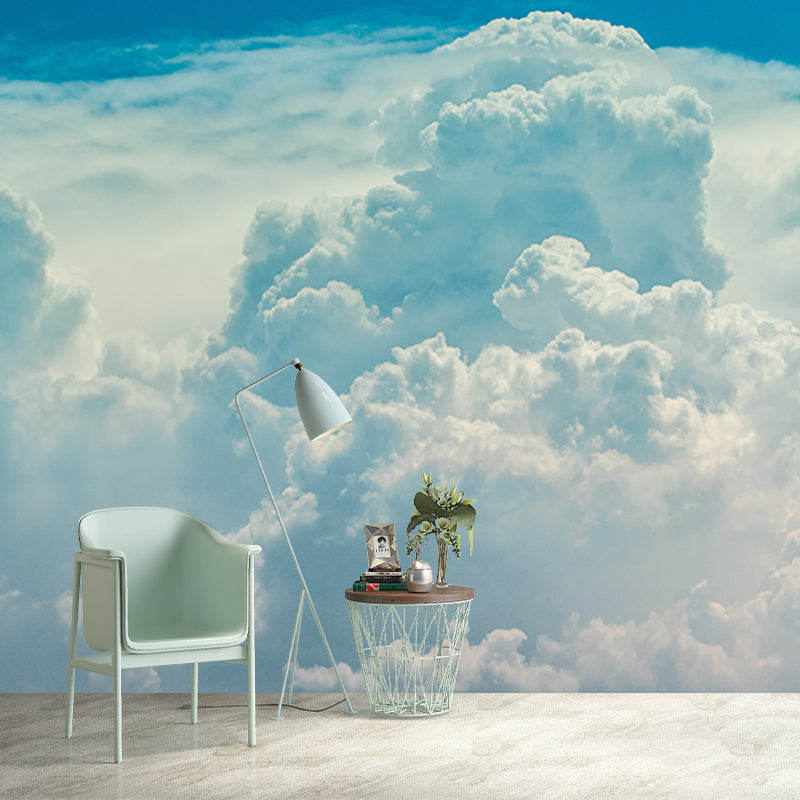 Sky Resistant Mural Wallpaper Environment Friendly Sleeping Room Wall Mural