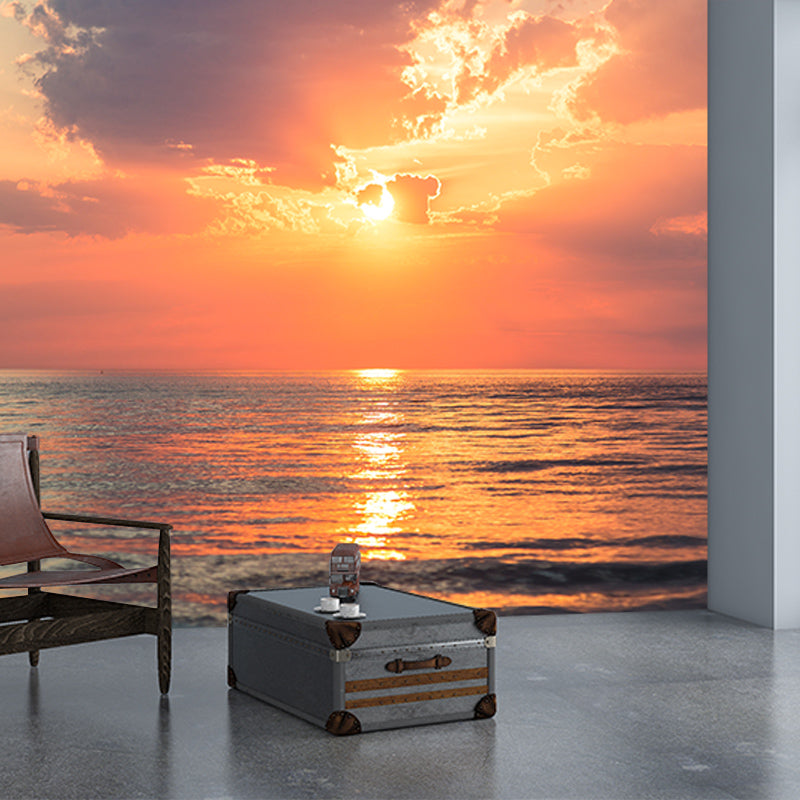 Washable Stain Resistant Wall Mural Wallpaper Ocean Sitting Room Wall Mural