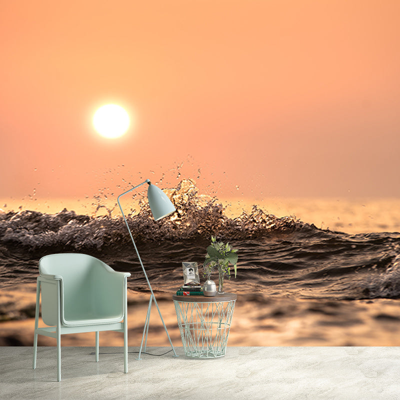 Photography Stain Resistant Mural Wallpaper Ocean Living Room Wall Mural
