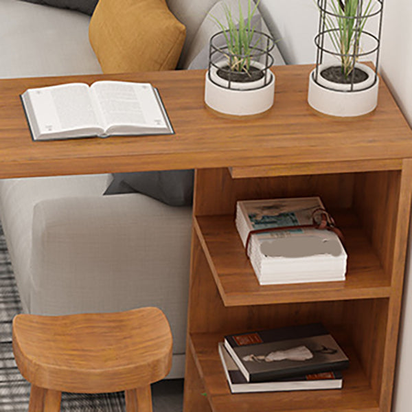 Nordic Glam Wooden Bar Counter Table Rectangle Dining Table for Kitchen