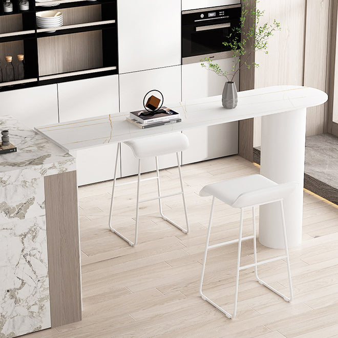 Contemporary Style Rectangle Bar Counter Table Dining Sintered Stone Table for Kitchen