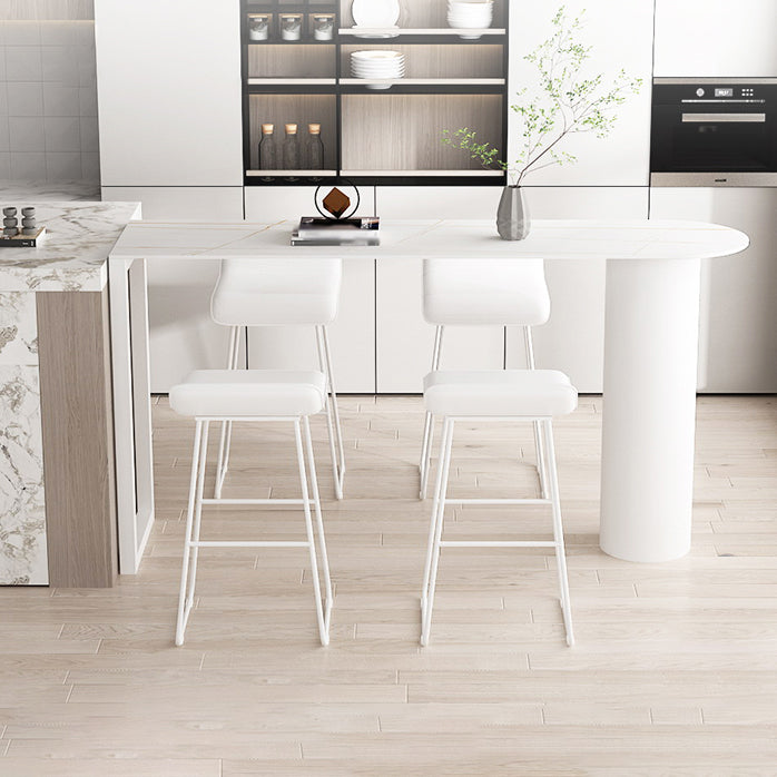 Contemporary Style Rectangle Bar Counter Table Dining Sintered Stone Table for Kitchen