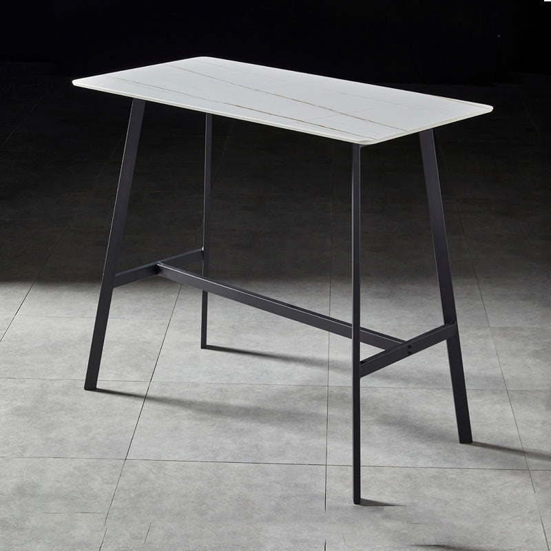 Contemporary Rectangle Bar Counter Table Sintered Stone Dining Table for Restaurant