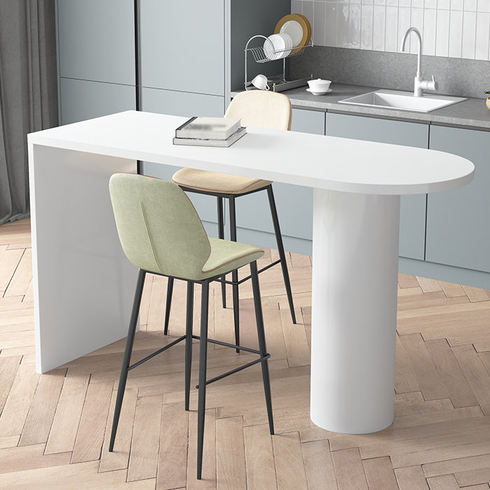 Solid Wood Bar Dining Table Contemporary Bar Dining Table with Sled Base