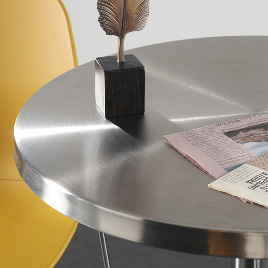 Industrial Round Bar Counter Table Metal Dining Table for Kitchen