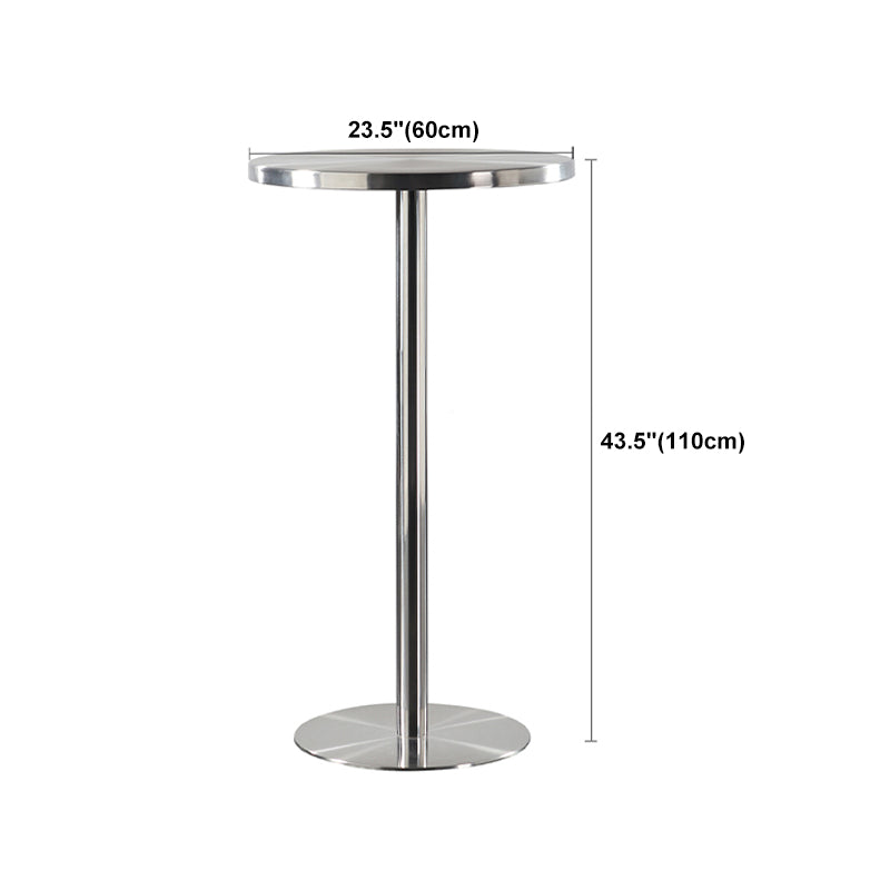 Industrial Round Bar Counter Table Metal Dining Table for Kitchen