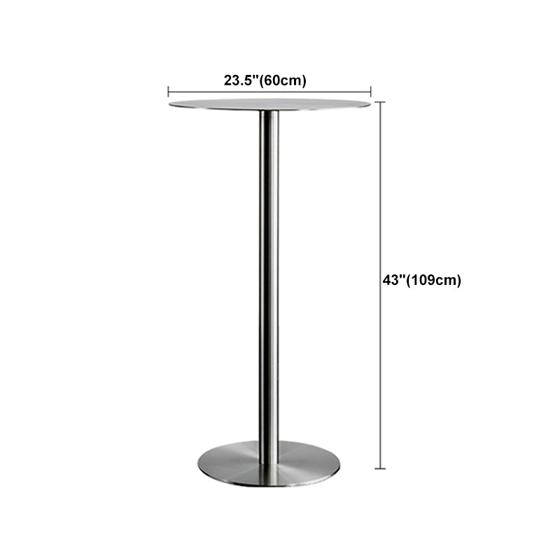 Industrial Round Bar Counter Table Metal Dining Table for Kitchen