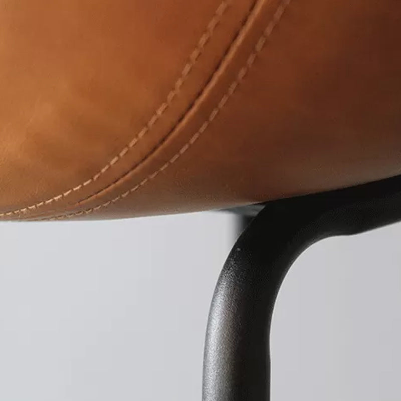 Scandinavian Metal Kitchen Dining Room Armless Stool Low Back Bar Stool