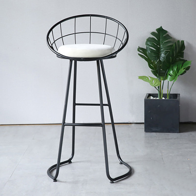 Glam Metal Bar and Counter Stool Low Back Stool with Gold Sled Base